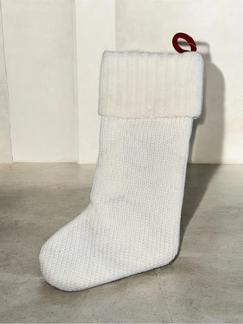 NEW Wondershop Target Knit Monogram “C” White & Red Christmas Stocking 20”